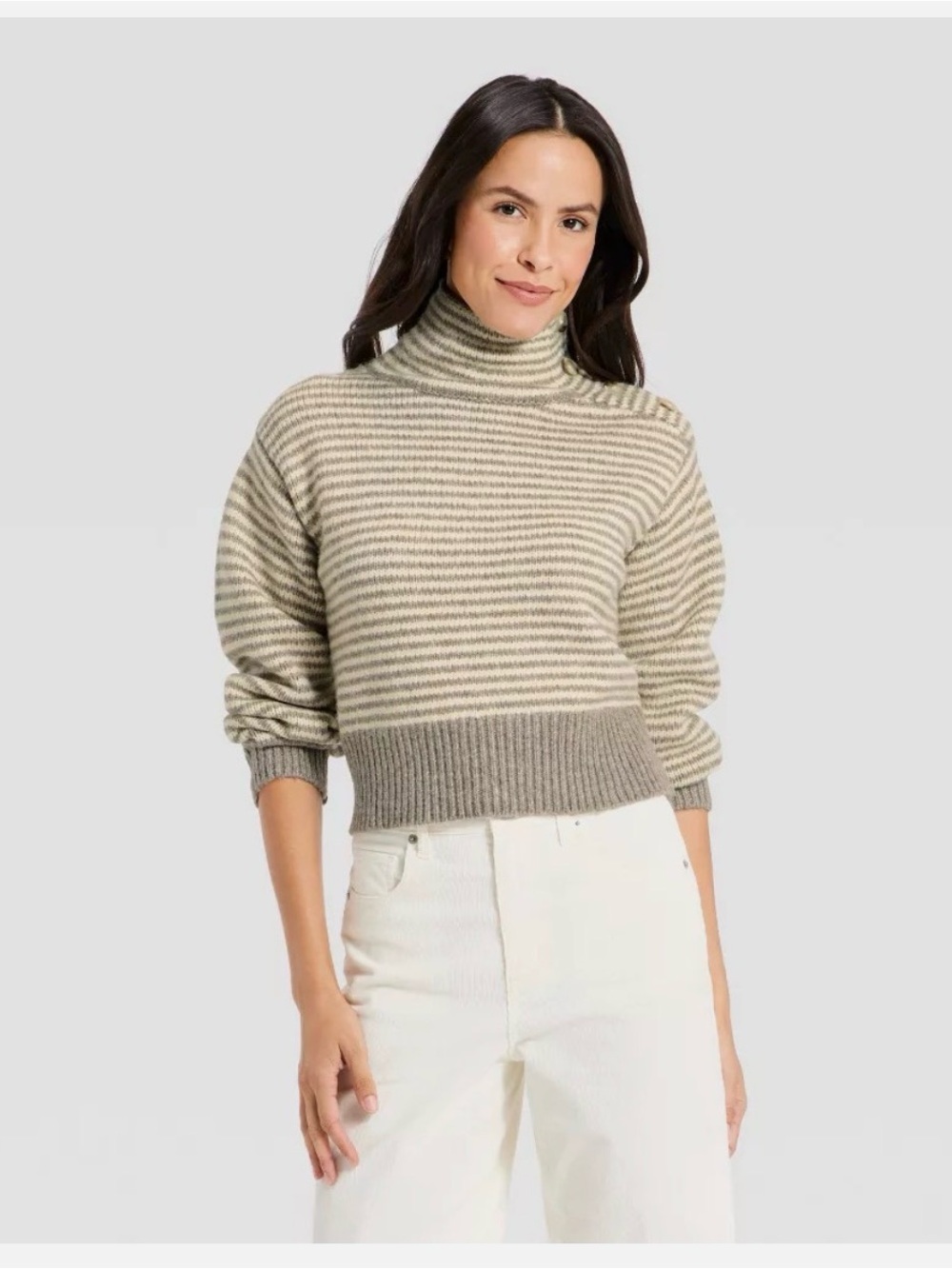 Universal Thread Mock Turtleneck Button Pullover Sweater